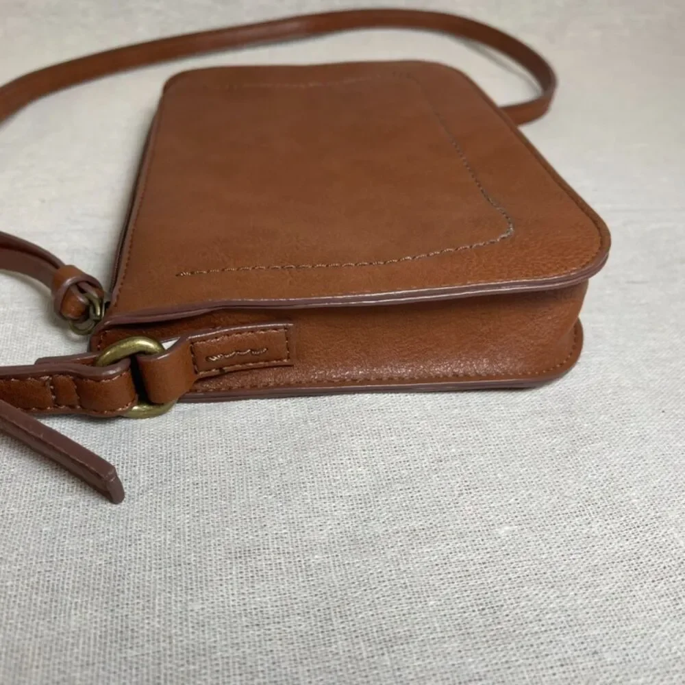 Sonoma | Cognac Brown Vegan Leather Barlow Crossbody Bag